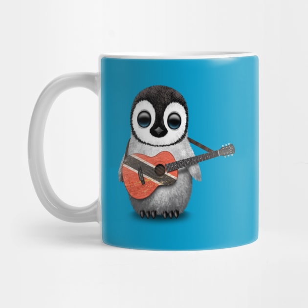 Baby Penguin Playing Trinidadian Flag Guitar by jeffbartels